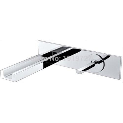 Vidric High Quality 100% Solid Brass New Brand Wall Mounted Waterfall Single Lever Chrome Plated Bathroom Sink Washroom Basin Mi