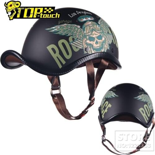 AIS Vintage Motorcycle Helmet Open Face Casco Moto Retro Moto Casque Men Women Casco Capacete Scooter Motocross Motorbike Helmet