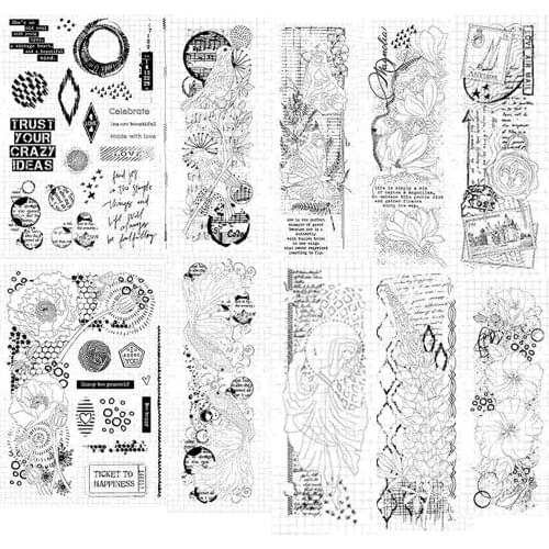 Background Transparent Clear Silicone Stamp Seal DIY Scrapbooking photo Album Decorative Clear Stamp C0667