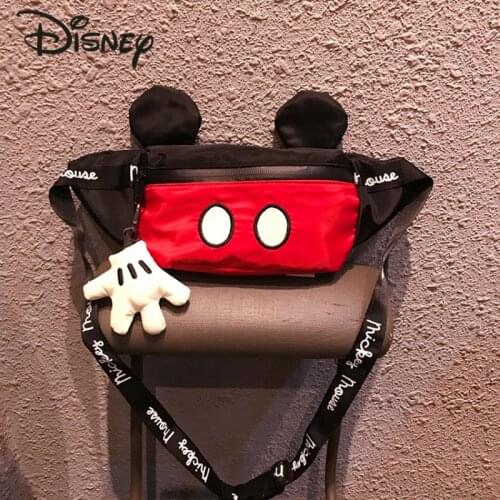 2021 New Disney Mickey Ladies Waist Bag Fashion Casual Storage Bag Multifunctional Girl Chest Bag Ladies Shoulder Messenger Bag