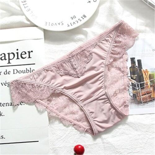 Ladies sexy lace panties lace, seamless, hollow, bowknot, ribbon briefs, comfortable and breathable briefs briefs A19273