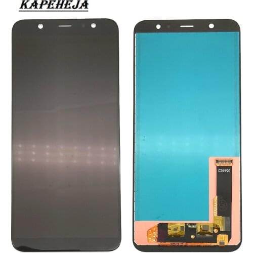 Can adjust brightness LCD For Samsung Galaxy A6 2018 A6 PLUS A6+ A605 A605F A605FD Display Touch Screen Digitizer Assembly