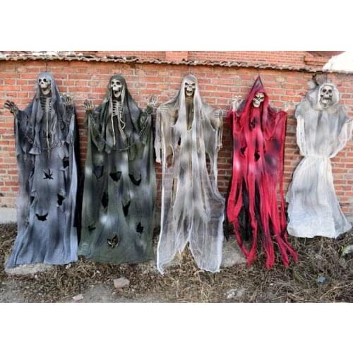 1.8m Halloween outdoor scary atmosphere decoration props haunted house pendant scary skeleton hanging ghost