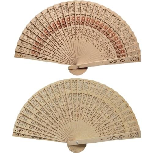 1pc Personalized Wooden Wedding Favors and Gifts For Guest Sandalwood Hand Fan Party Decoration Folding Fans