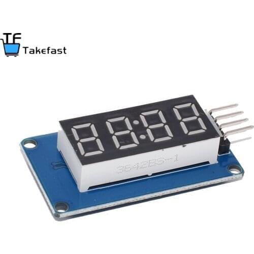 10pcs TM1637 4 Bits Digital LED Display Module 7 Segment 0.36Inch Clock RED Anode Tube Four Serial Driver Board Pack