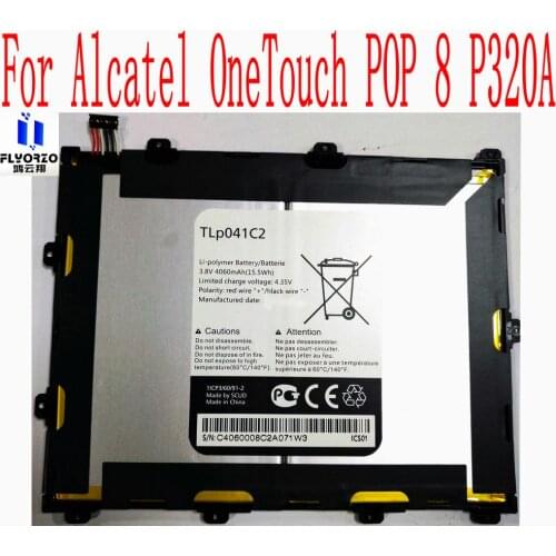 100% Brand new High Quality 4060mAh TLp041C2 Battery For Alcatel OneTouch POP 8 P320A Mobile Phone