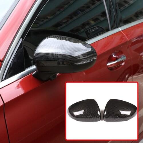 2 Pcs Exterior Rearview Mirror Cover Trim Carbon Fiber ABS For Mercedes Benz A Class A180 A200 W177 2019 Car Accessories