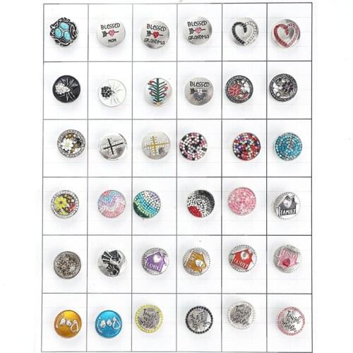 4pcs/lot Newest Snap Jewelry Bracelets Colorful Crystal Rhinestone Flower 18mm Metal Snap Buttons Fit DIY Snap Button Bracelet