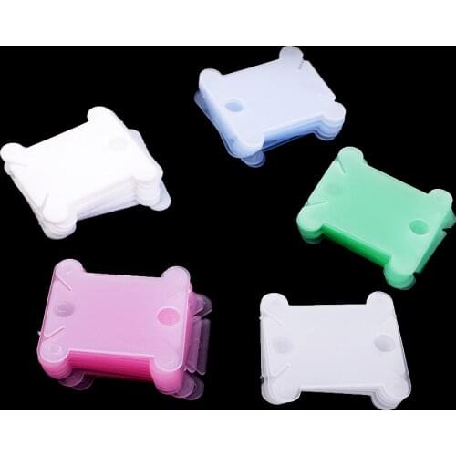 50pcs DIY Embroidery Floss & Craft Thread Bobbins Wire Wound Coiling Plates