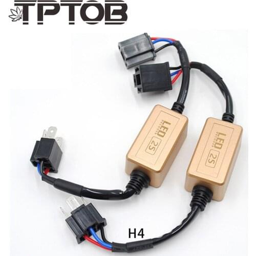 TPTOB Error Free Canbus Decoder for LED Car Bulb Headlight H4 H7 H11 H13 9005 9006 Wiring Harness Adapter Warning Canceller