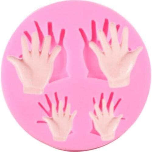 Baby Hands Silicone Molds DIY Party Chocolate Fondant Molds Cupcake Topper Cake Decorating Tools Polymer Clay Candy Resin Moulds