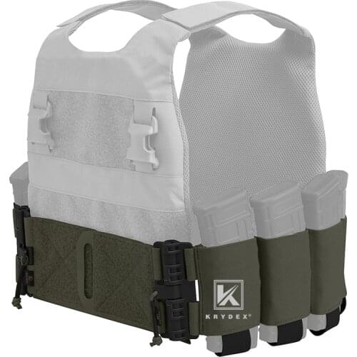 KRYDEX Quad Elastic Vest Abdominal Cummerbund Quick Release Stretch Laser Cummerbund Magazine Pouches For LBT LBX FCPC Vest RGBK