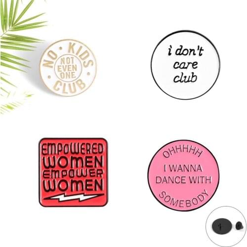 European and American creative badges Women enamel paint brooch Personality woman red square drip paint pin