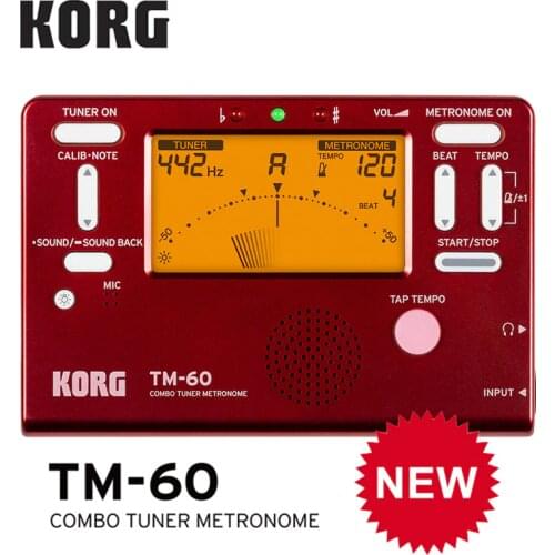 KORG TM60 TM60C Tuner Metronome Wind/ Guitar/ Ukulele/ Saxophone/ Violin/ Flute Tuner Universal Metronome (CM300 Can be choose)