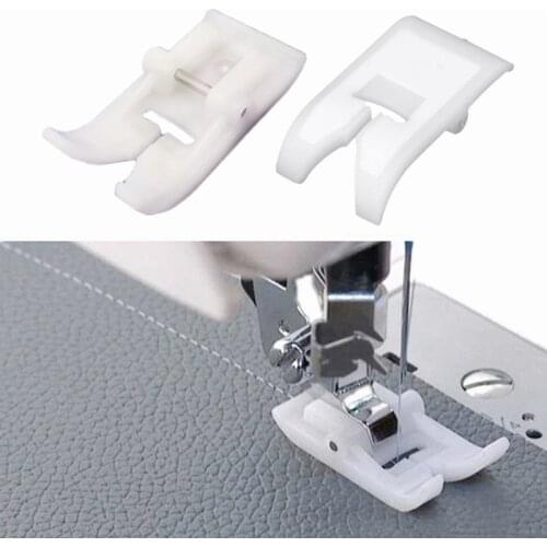 White Non-Stick Zigzag Presser Foot leather pressure foot Fits Low Shank Sewing Machine Home Sewing Machine Accessories 5BB5129