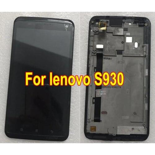 LTPro 100% Working LCD Display Touch Screen Digitizer Assembly + frame For Lenovo S930 Phone Replacement Parts
