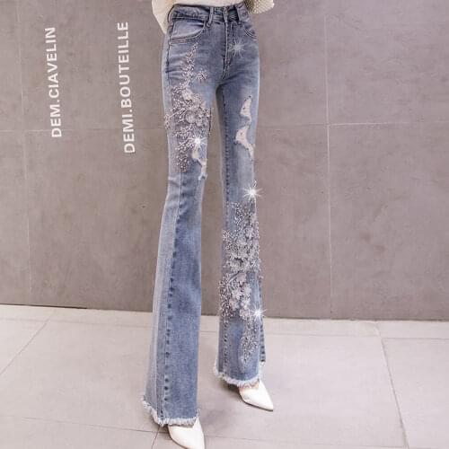 Luyaoskyen Women's Jeans With Embroidery