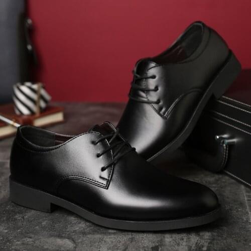Men Wedding Shoes Microfiber Leather Formal Business Pointed Toe for Man Dress Shoes Mens Oxford Flats Pop New