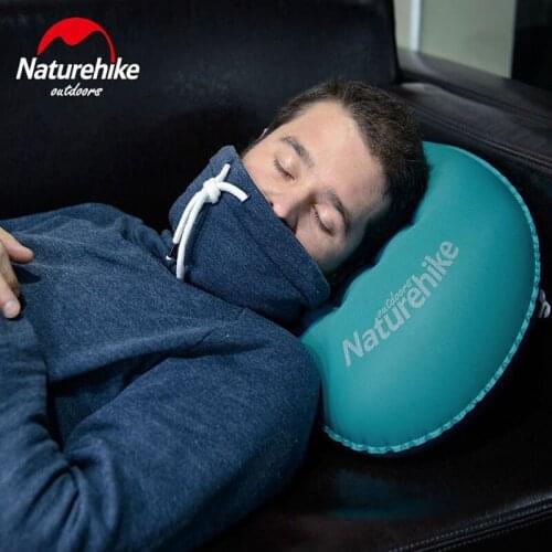 Naturehike Portable Travel Air Neck Massage Pillow Inflatable Pillow Ultralight Outdoor Sleeping Gear Mini Pillow For Travel