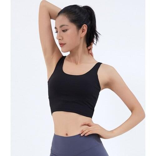New womens plus size yoga running fitness sling gather beautiful back underwear sports bra