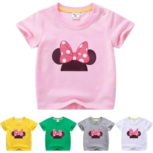 1-8Y baby girls tshirt tops 2020 summer 100% cotton casual girl t shirt kids t-shirt children tshirts little girls t shirts top