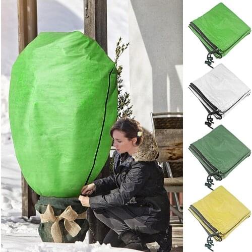 Against Cold Garden Tree Cover Non-woven Three-folded Belt And Zipper Design Winter Fleece Hood To Protect Anti-freeze Protect