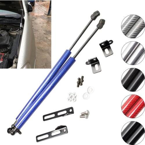Front Hood Bonnet Gas Struts Lift Support for Toyota Corolla E120/E130 wide 2004-2019 Absorber Shock Damper Carbon Fiber Black