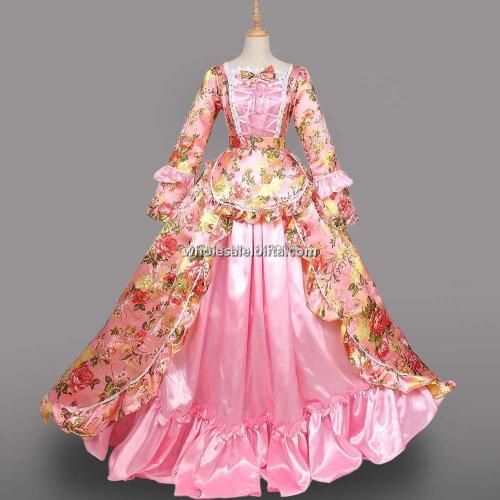 18th Century Period Dress Victorian Princess Dress Gown Reenactment Clothing Long Costumes Custom Made All Size