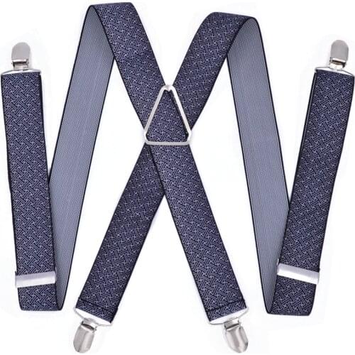 Large Size Suspenders big Men Adjustable Elastic X Back Pants Women Suspender for Trousers 55 Inch Clips print letter black