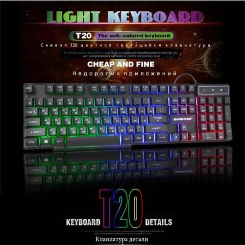 Russian Klaviatura Wired Klawiatura Gaming Keyboard Teclado Gamer Clavier rgb PC Keyboards Laptop Teclados Papan Kekunci