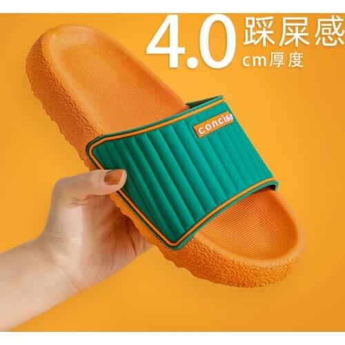 Fashion Slippers Women Thick Platform Indoor Bathroom Slipper Lovers Soft EVA Anti-slip Home Floor Slides Ladies Summer Shoes