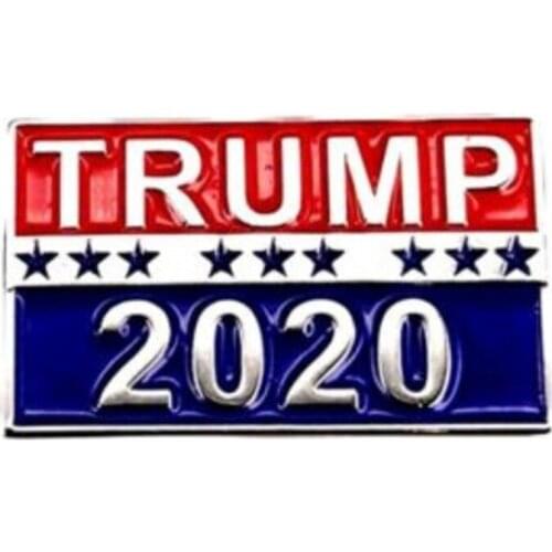 TRUMP 2020 Symbol Badge Coupon Star Admission Tickets Cool Poker Brooch Coat Jackets Backpack Lapel Pins Movie Fans Gifts