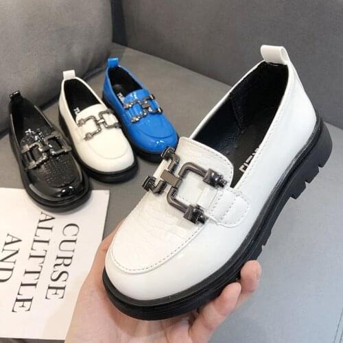 Boys Girls Shoes PU Leather Shoes British Style Girls Boys Dress Shoes Kids Girls Boys Party Dress Loafers Mary Jane Shoes Flats