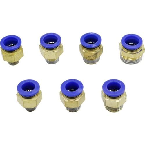 Air Pneumatic 14mm 16mm Hose Tube 1/4" 1/8" 3/8" 1/2" 3/4" Male Thread Air Pipe Connector Quick Coupling Brass Fitting 1 Pcs