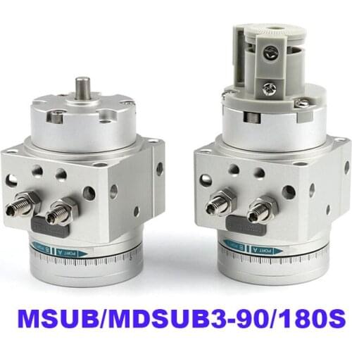 MSUB Rotary Cylinder MDSUB3-180/90S MSUB3-90/180S 90 180 Degree Single Vane Robot Gripper Swing Table Rotating Actuator