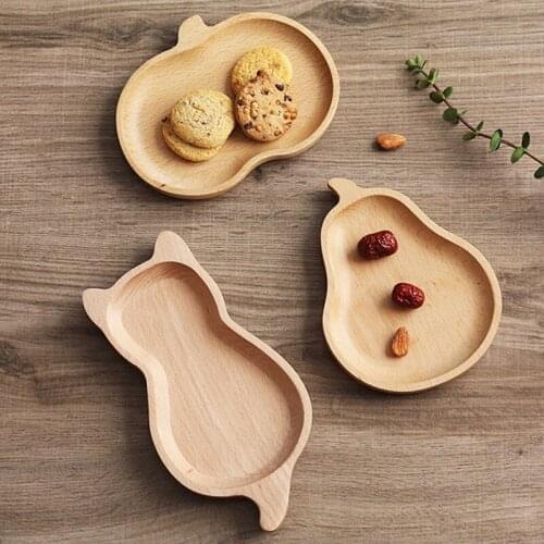 Wooden Storage Tray Kitchen Storage Tableware Dessert Plate Kitchen Storage Box Tableware Candy Snacks Fruit Dessert