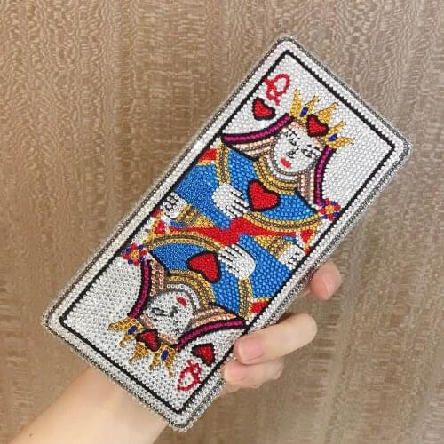 Bee In Fly Luxury Inlaid Diamond Evening Bag Queen Of Cards Clutch WomenS Wedding Zero Wallet Stack of Cash Funny Money Bag