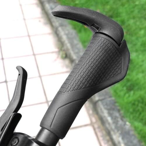 1 Pair Handlebar Covers Rubber Bicycle Grips Integrated Shock Absorption Cycling Hand Rests