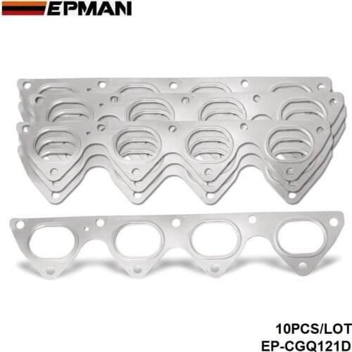 10PCS/LOT 3 Layer Stainless Steel Exhaust Manifold Header Gasket For Honda Integra Civic Crx B16 B16A B18 EP-CGQ121D