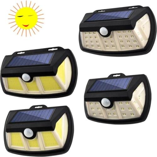 15W 10W COB LED Solar Garden Light PIR Motion Sensor Outdoor Security Wall Street Lamp 2200mAh Rechargeable Emergency light