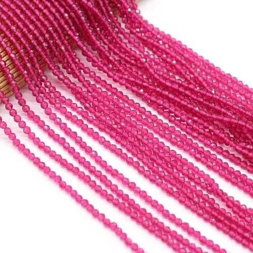 2pcs Natural Stone Small Beads 3mm Section Round Shape Agates Loose Beads for Jewelry Making DIY Bracelet Necklace Wholesale