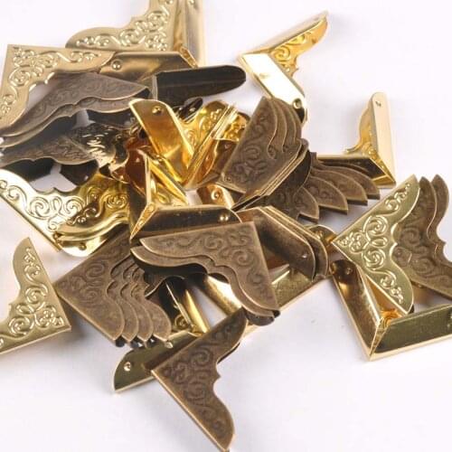 20Pcs Golden/Silver Flower Metal Book Corners For Menus Folders Photo Corner Protector Albums Menu Diy Crafts 30x30x4.5mm c2091