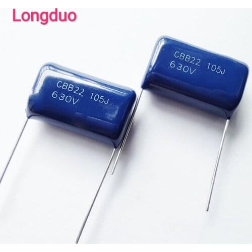 30pcs 105J 1.0uf 1000nf 630V Type CBB Metallized Polypropylene Film Capacitors