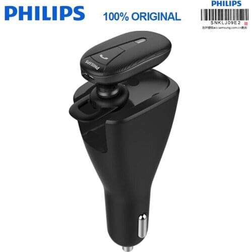 Original Philips SHB1801P Car kit Bluetooth Headset with Output Current 1A/2.4A Bluetooth 4.1 earphone for Business