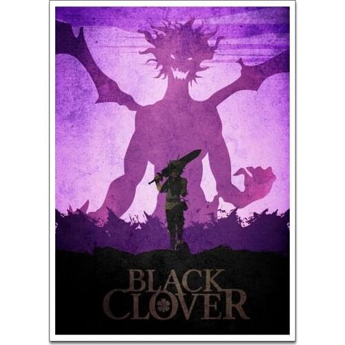 No Frame HD Home Decoration Printing Black Clover Asta Demon Poster Canvas Wall Art Oil Painting Living Room Decoration