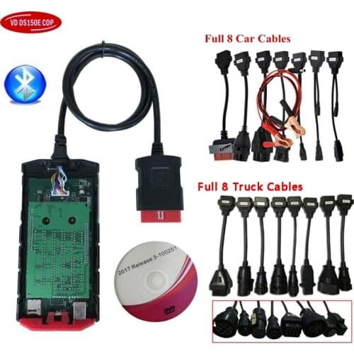 For Delphis VD ds150e CDP Obd Obd2 Auto Diagnostic Repair Tools 2021 2018R0/2017R3 Keygen Bluetooth LED 3 in 1 Car Truck Scanner