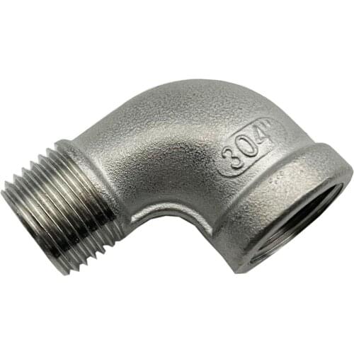 Homebrew Hardware, 304 90 BSP Degree Elbow - 1/2"FPT x 1/2"MPT , Pump fitting