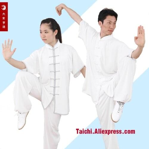 Chinese Tai Chi Kung FU Short Sleeve WUSHU Uniform Kung Fu Tai Chi Clothes Suit Xs To 4XL