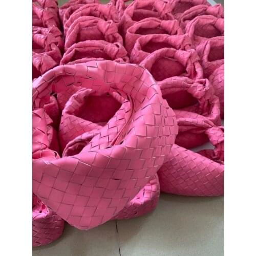 Fashoion Women Leather Weave Hand Bag Pouch Zipper Clutch Bag