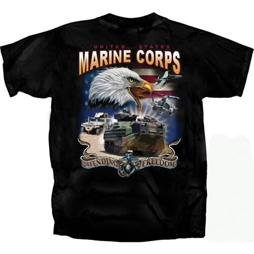 United States Marine Corps - Defending Freedom Mens T-shirt NEW Sizes S-3XL